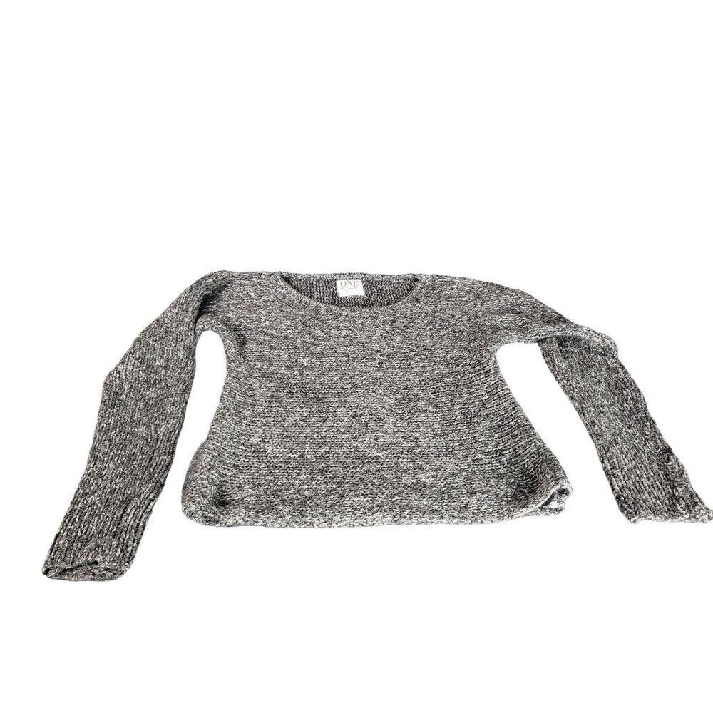 One Teaspoon Chunky Knit‎ Jumper Sweater Women Sz S Gray Long Sleeve Boho